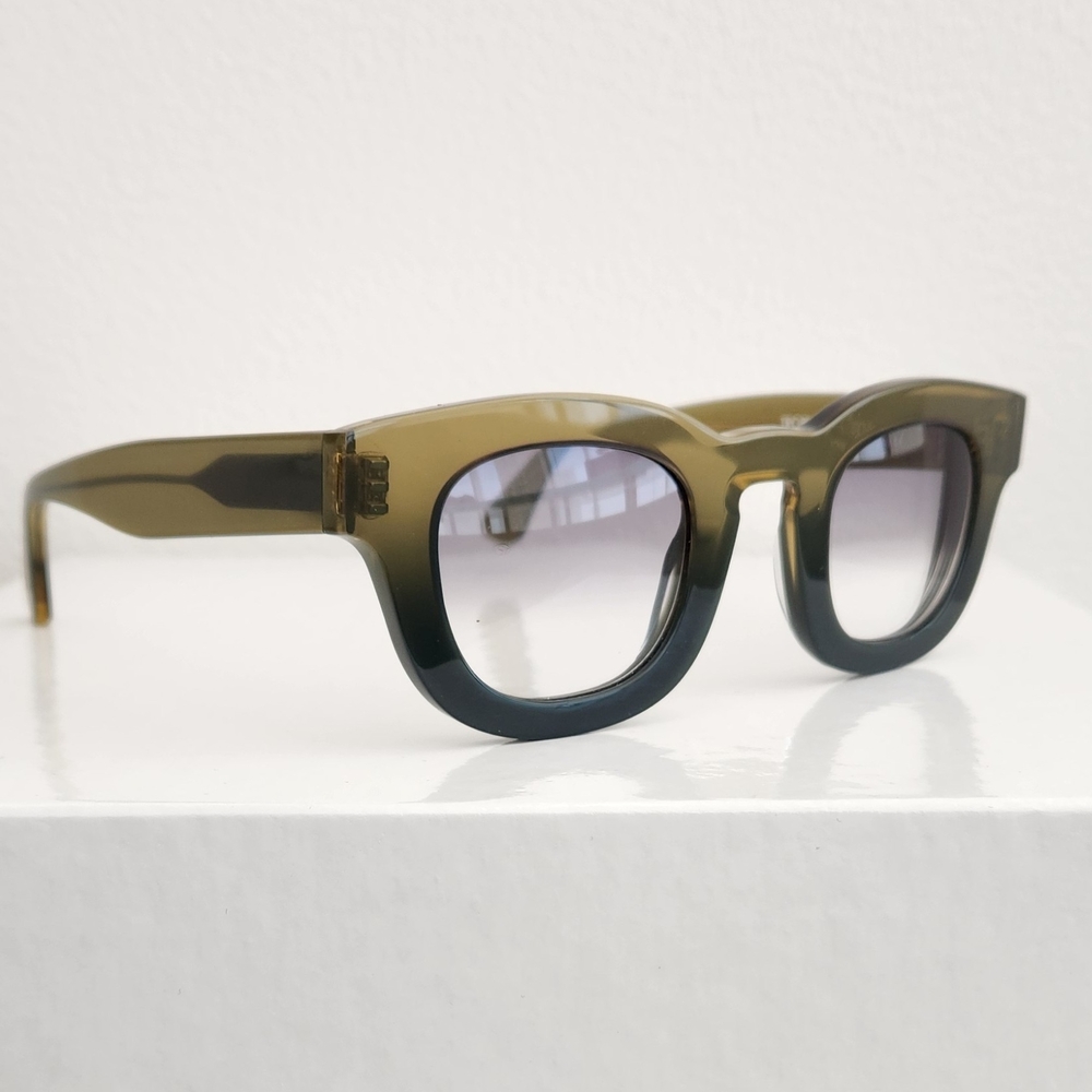 THIERRY LASRY Olive and Gray Glasses